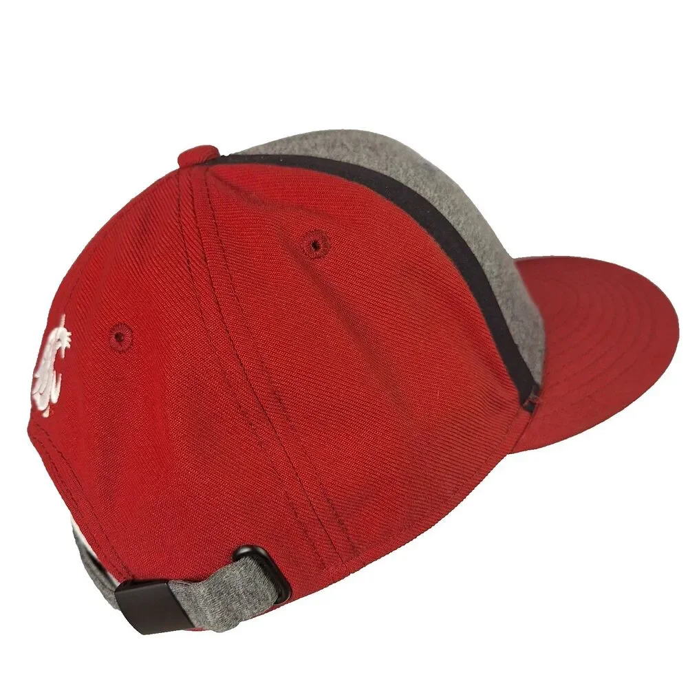 Washington State WSU Cougars Strapback Nike TRUE  Hat Crimson/Gray Cap Football